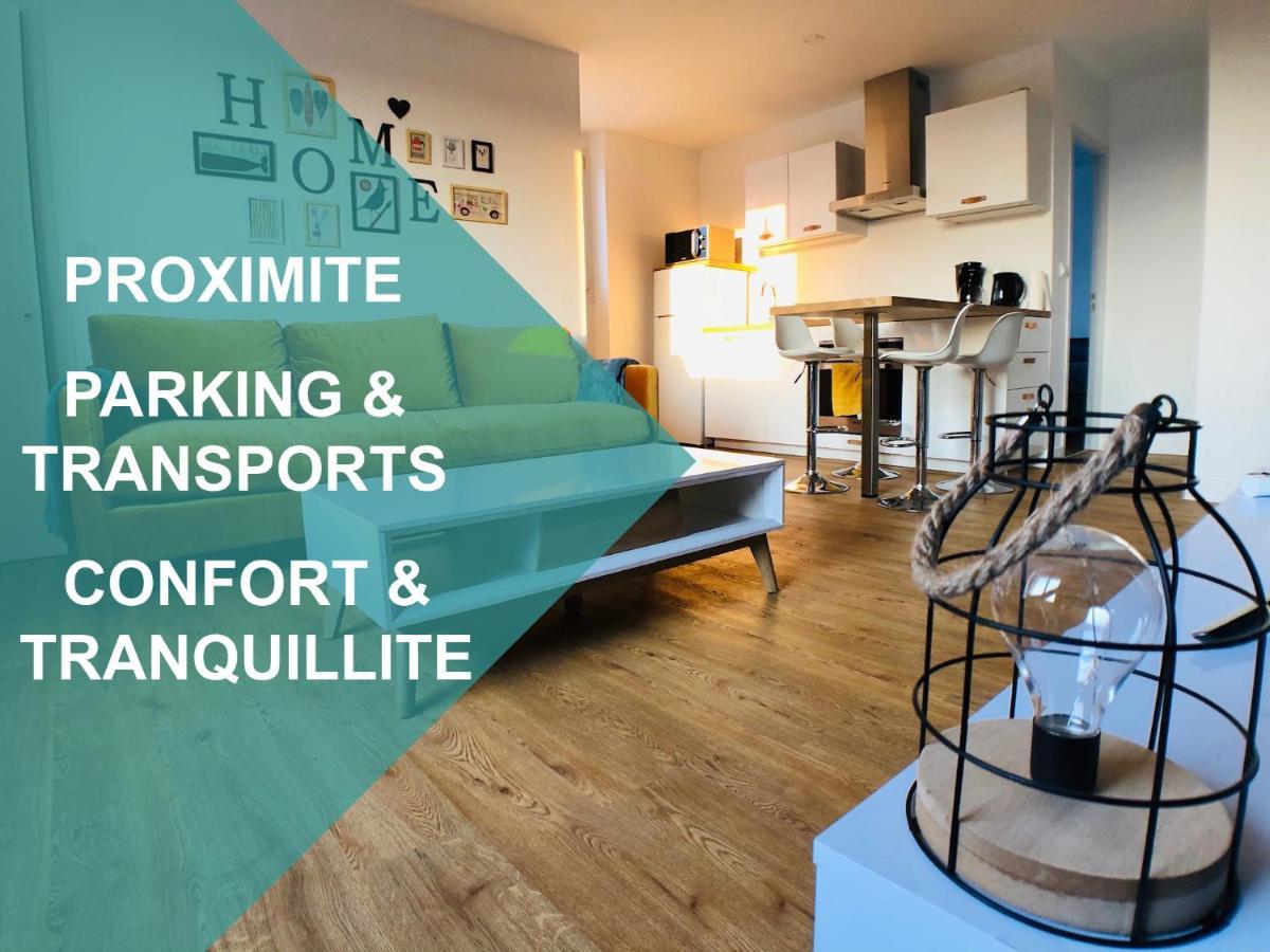 Charmant Appartement 1-4 Personnes, Proche Centre Avec Parking Nantes Luaran gambar