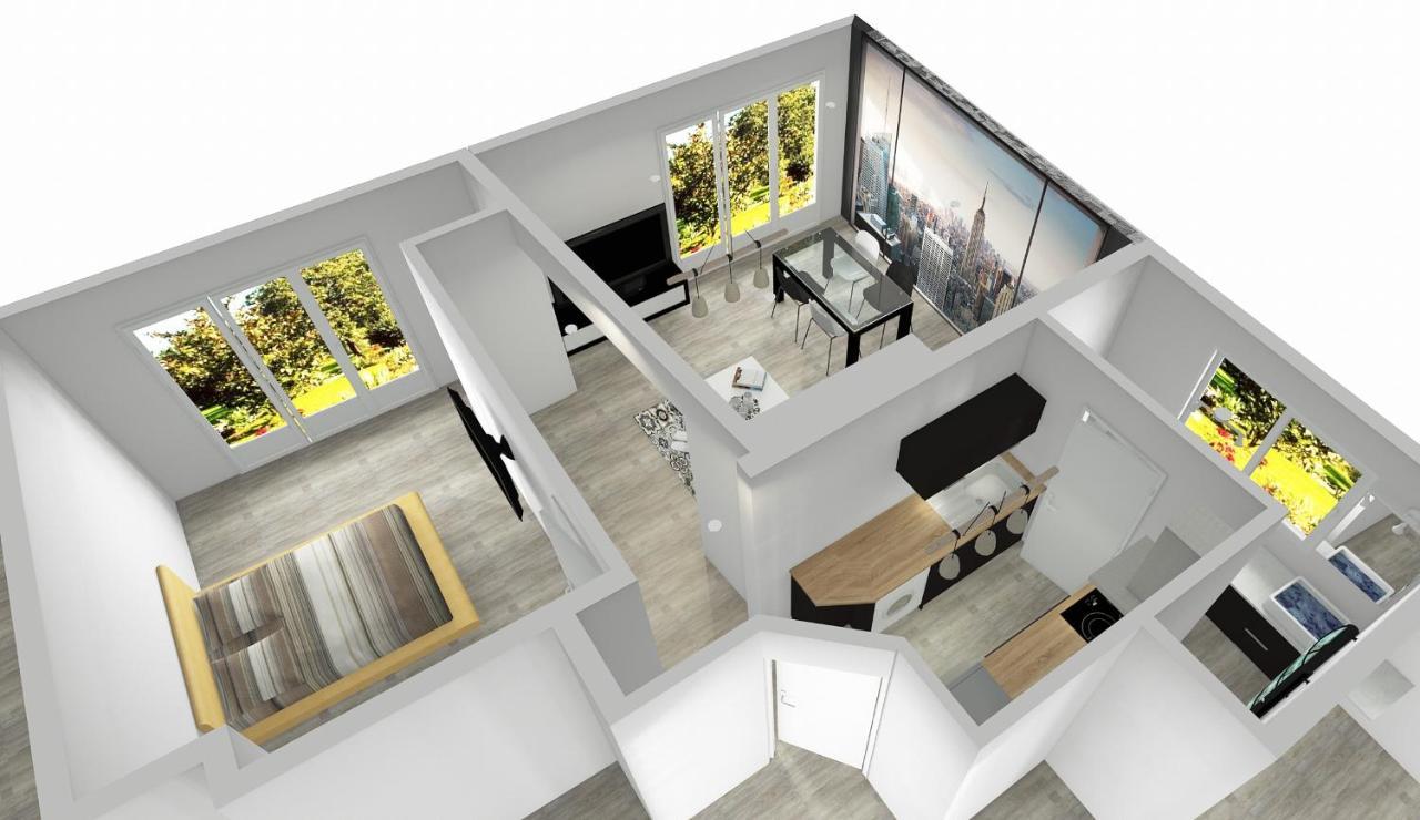 Charmant Appartement 1-4 Personnes, Proche Centre Avec Parking Nantes Luaran gambar