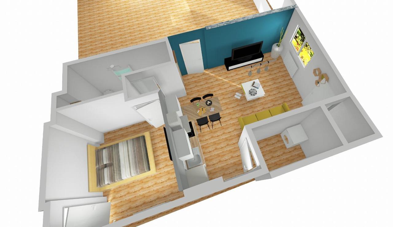 Charmant Appartement 1-4 Personnes, Proche Centre Avec Parking Nantes Luaran gambar